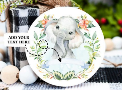 Adornos personalizados para la primera Navidad de animales bebés