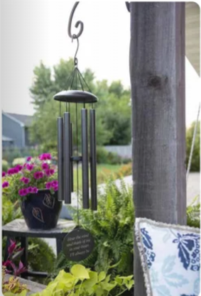 Black Powder Coated Aluminum Wind Chime