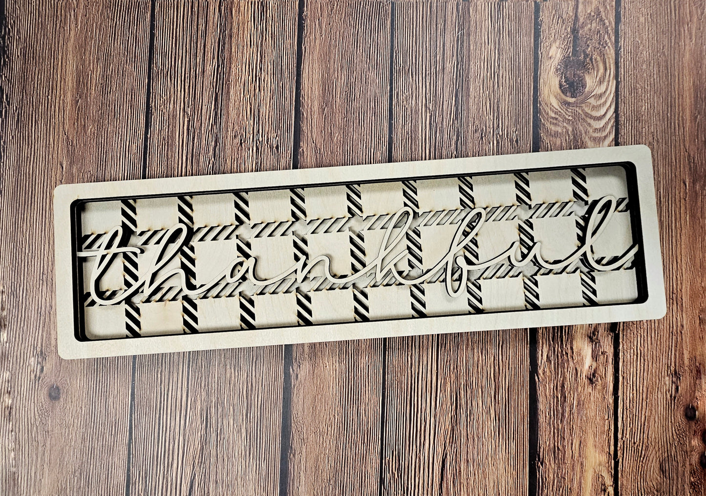 Thankful Chunky Layered Shelf Sitter Sign Kit - Ready to Paint