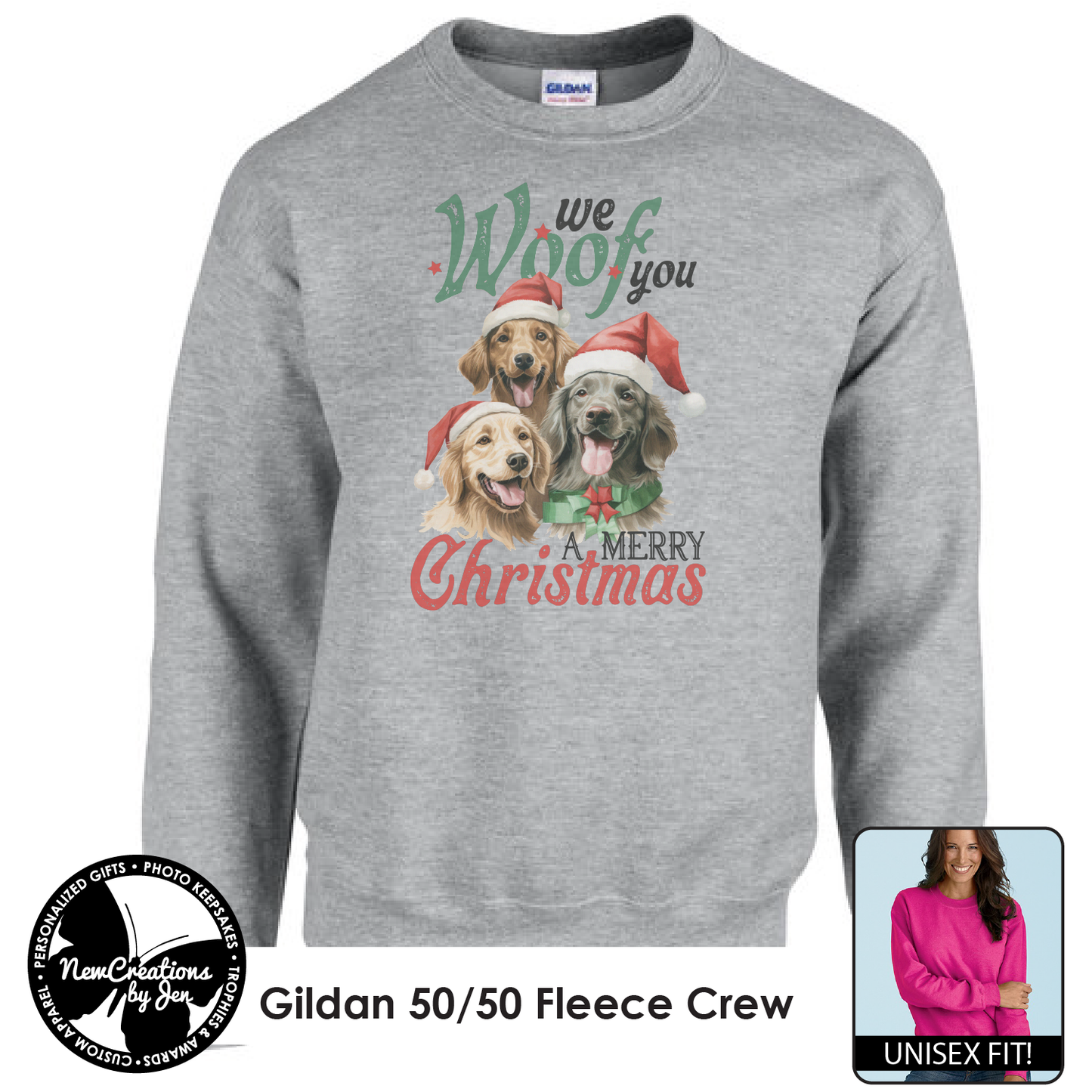Vintage We WOOF you a Merry Christmas