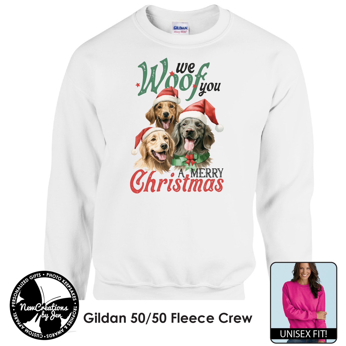 Vintage We WOOF you a Merry Christmas