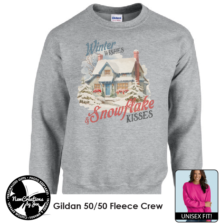 Vintage Winter Wishes & Snowflake Kisses