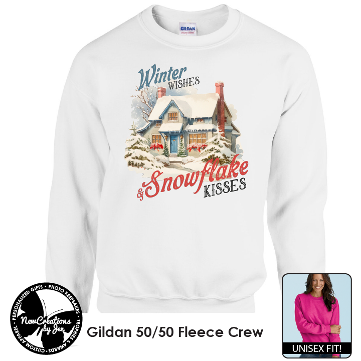 Vintage Winter Wishes & Snowflake Kisses