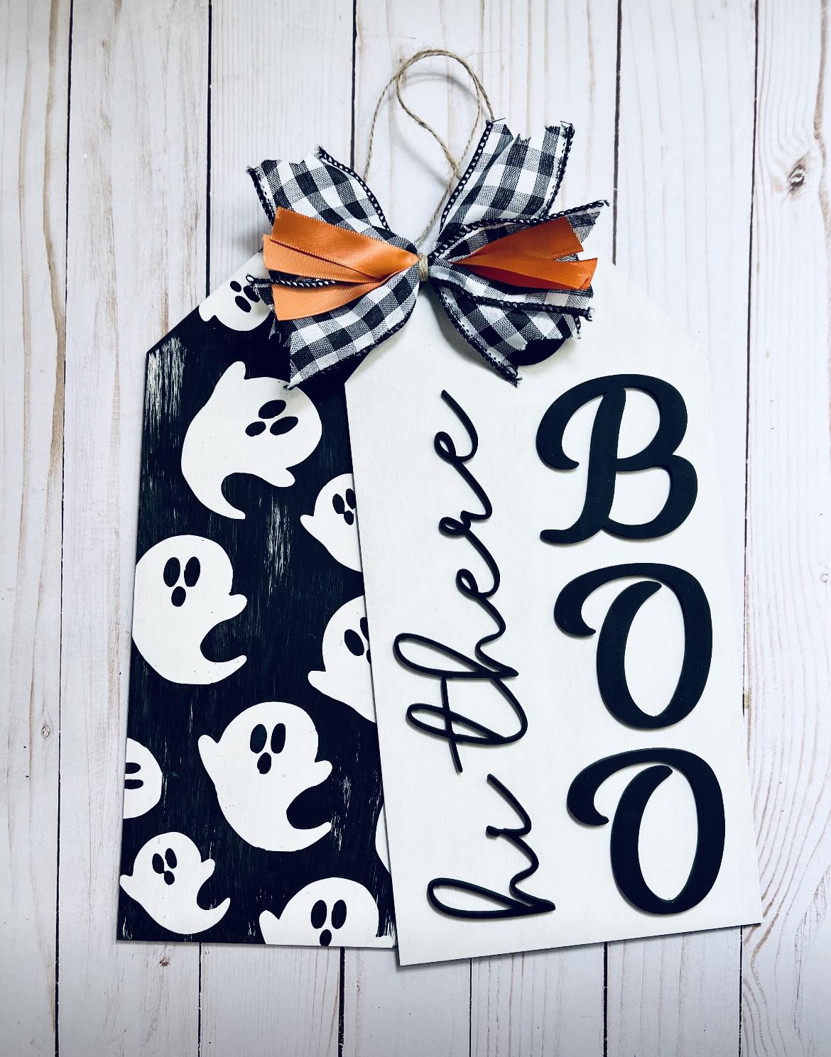 Hi There Boo Tags - Ready to Paint Large Tags 5.5" x 10.5"