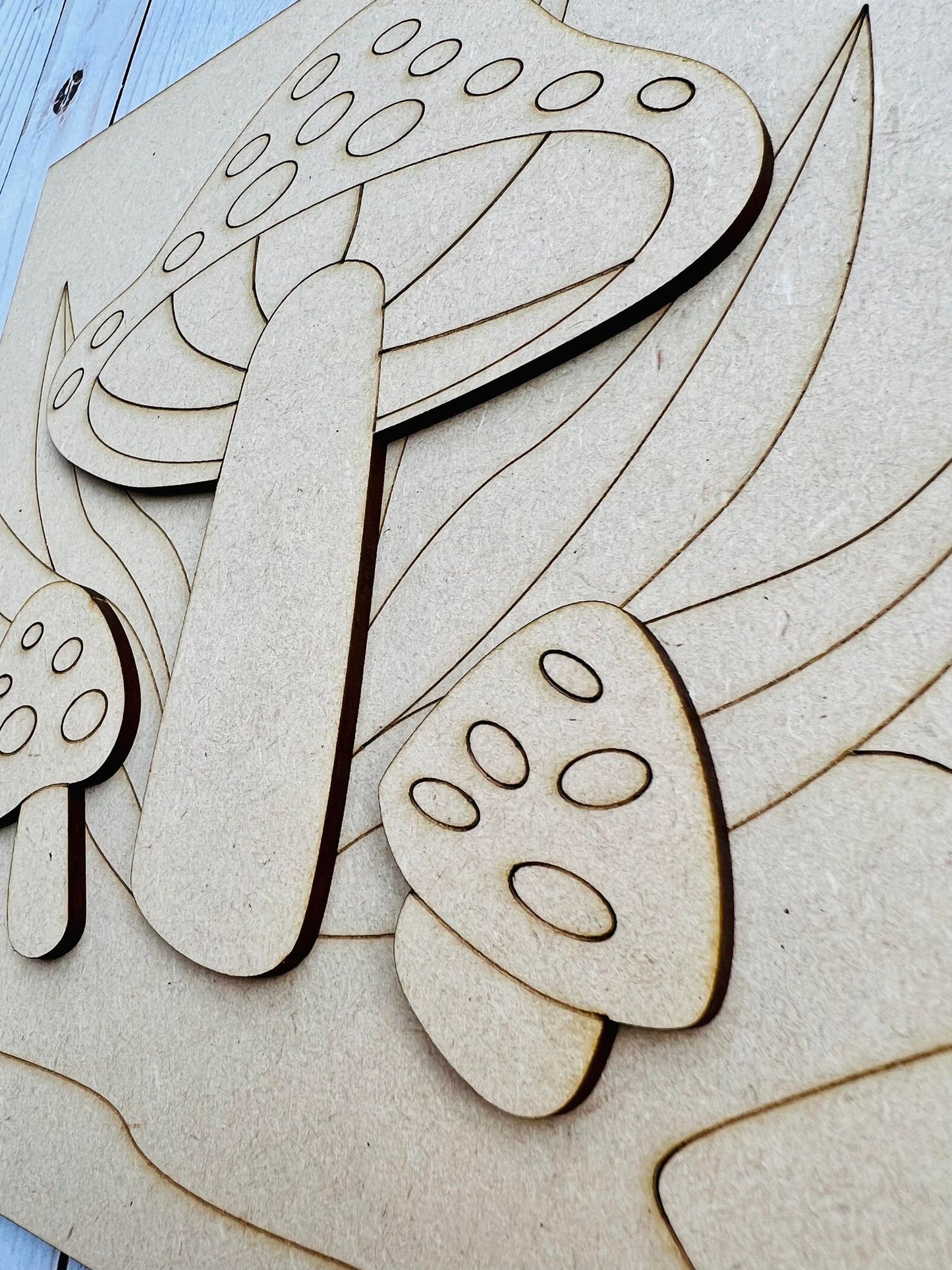 MUSHROOMS - New Creations By Kid's Ready to Paint Kit