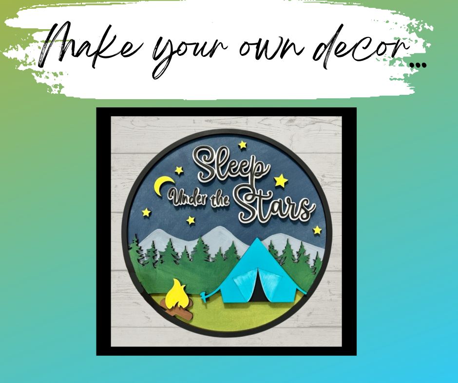 Letrero redondo de capas para dormir bajo las estrellas