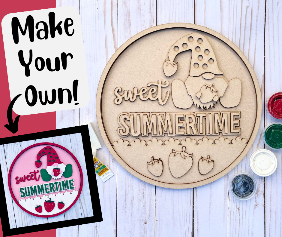 Sweet Summertime Round Layers Sign