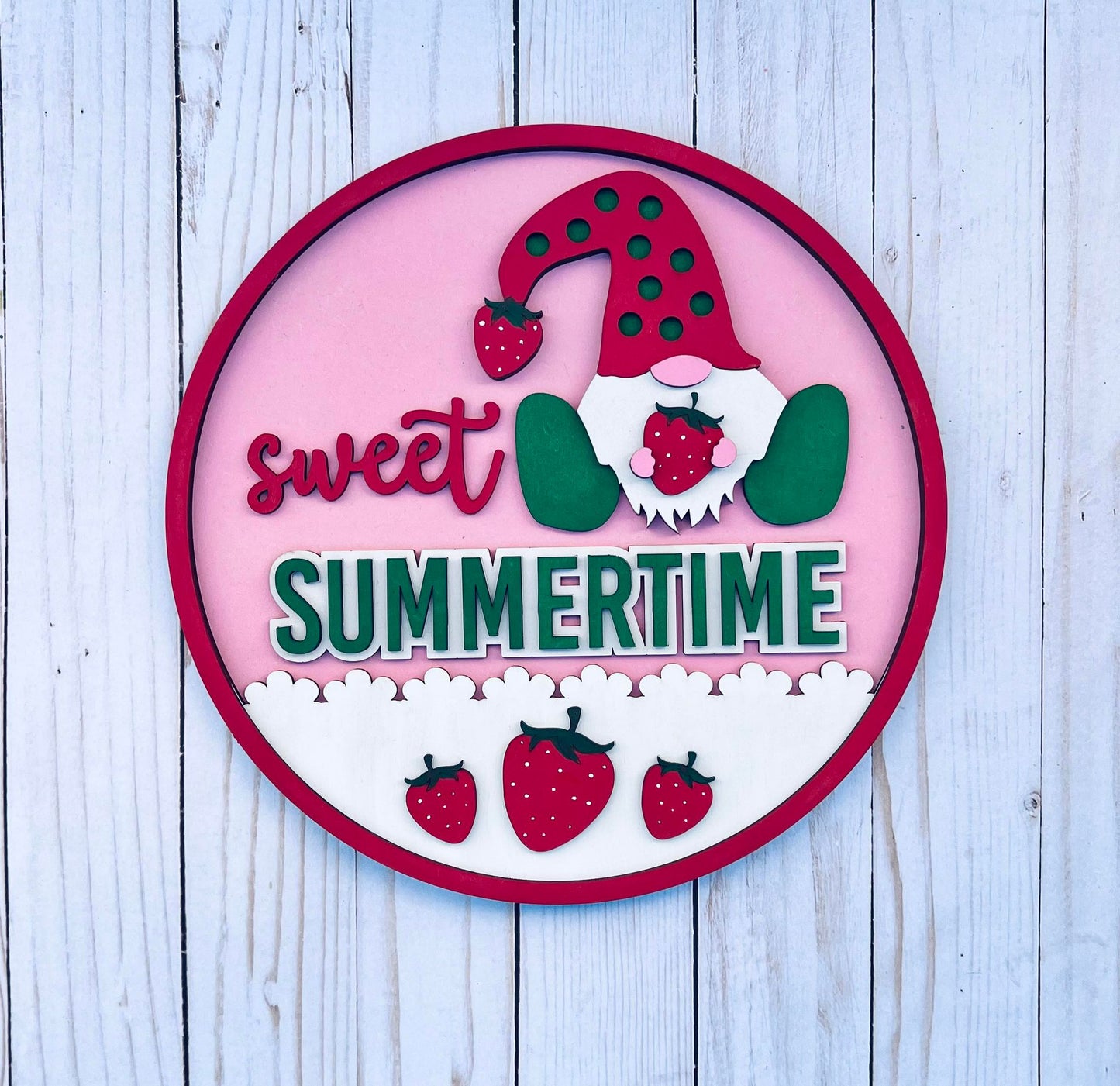 Sweet Summertime Round Layers Sign