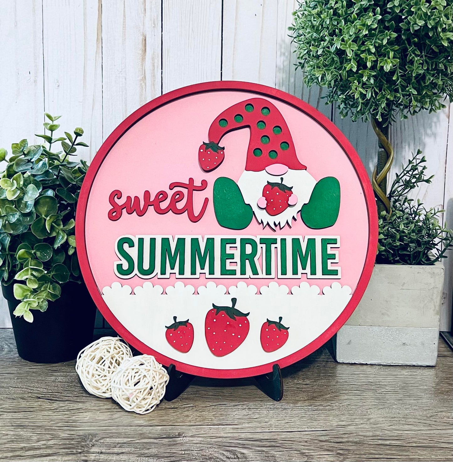 Sweet Summertime Round Layers Sign