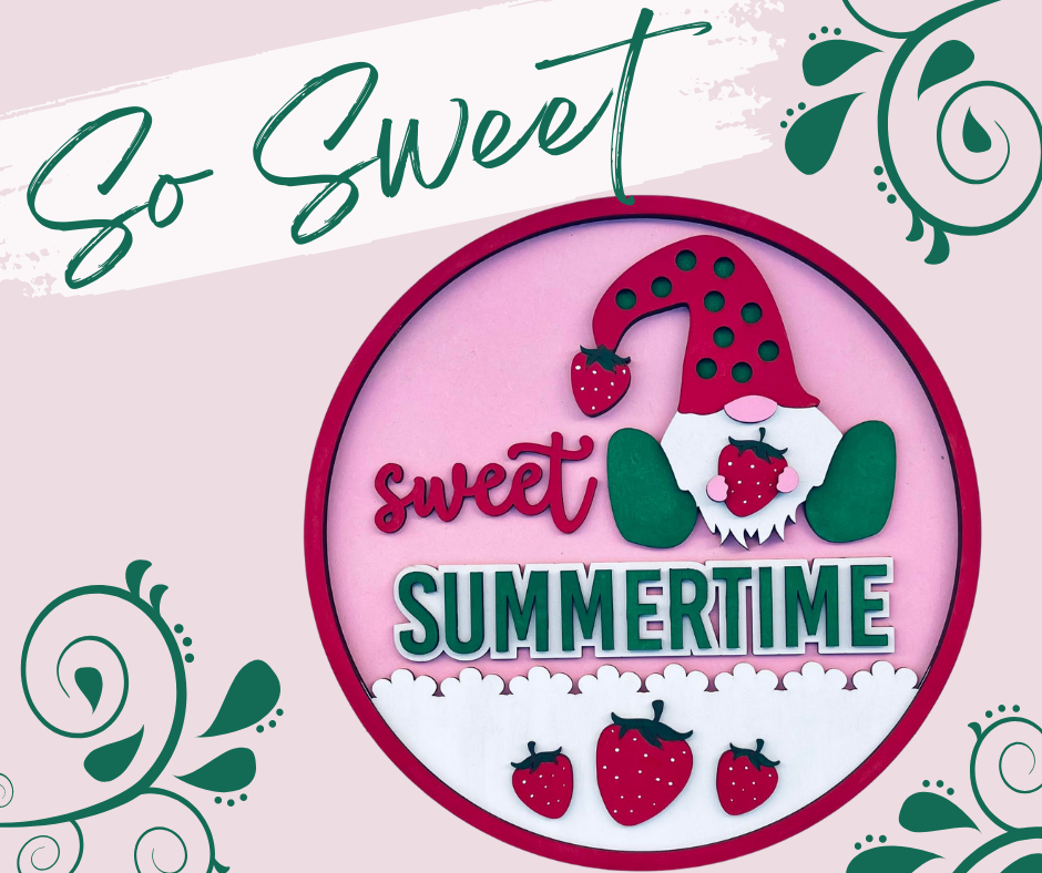 Sweet Summertime Round Layers Sign