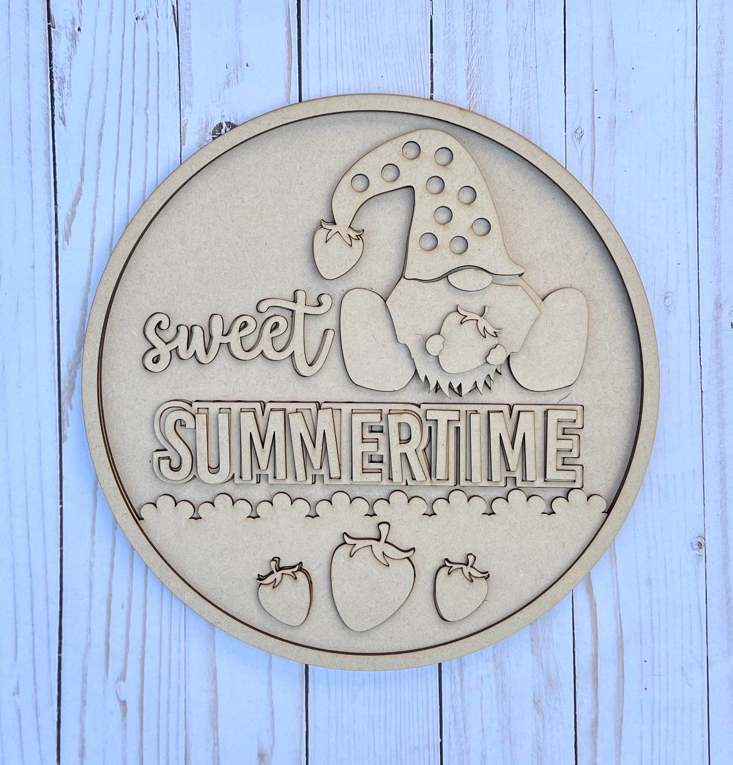 Sweet Summertime Round Layers Sign