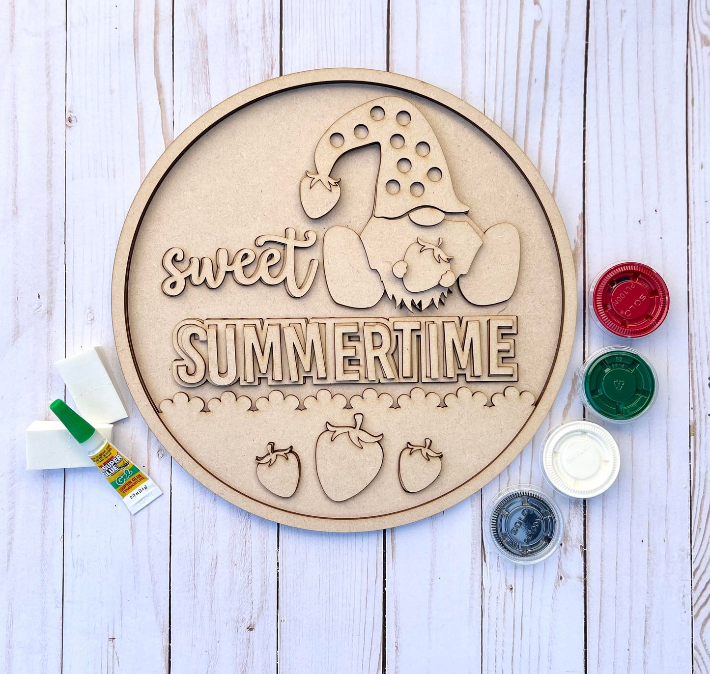 Sweet Summertime Round Layers Sign