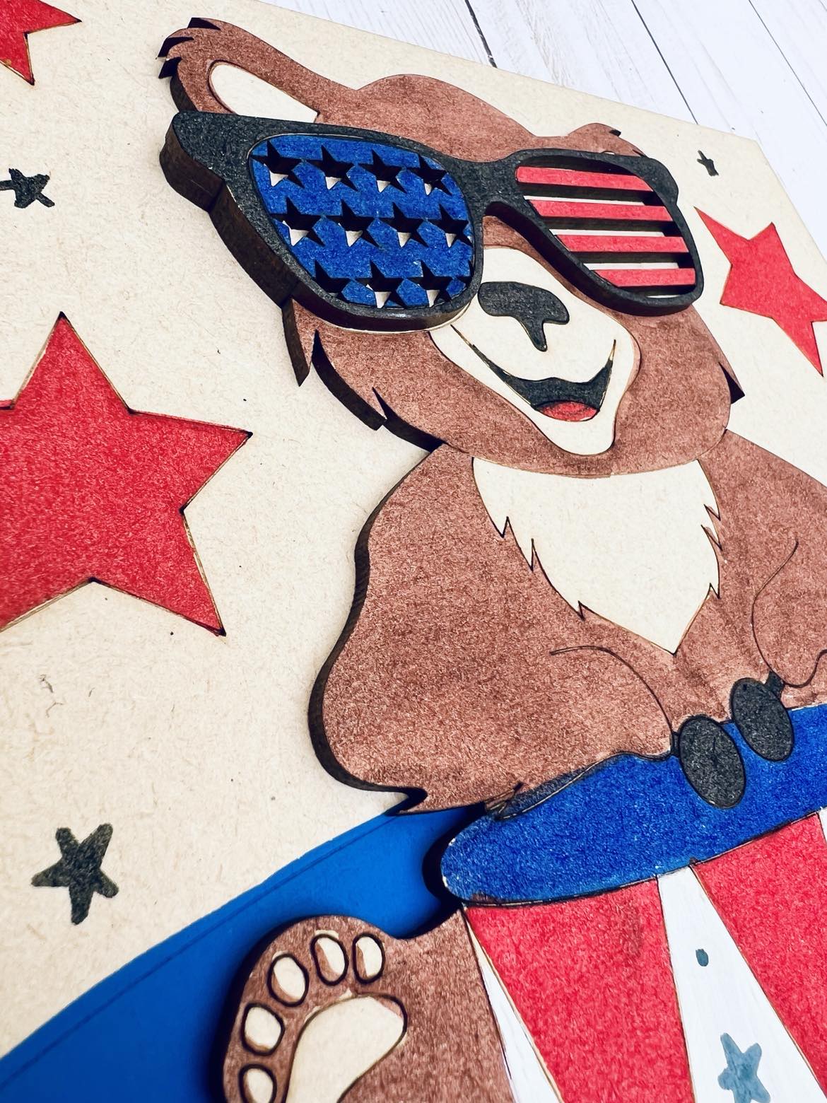 USA BEAR - New Creations By Kid's Ready to Paint Kit