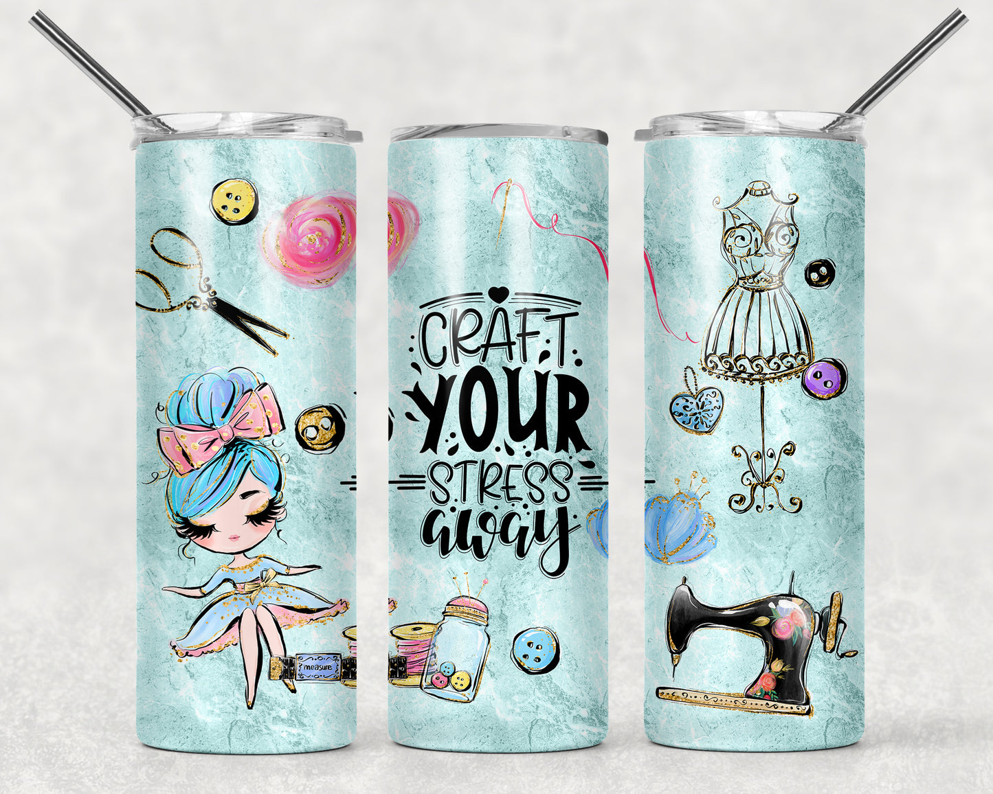 Vaso delgado a todo color - 20 oz - Elige tu diseño