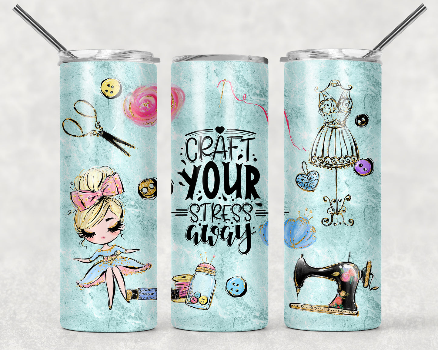 Vaso delgado a todo color - 20 oz - Elige tu diseño