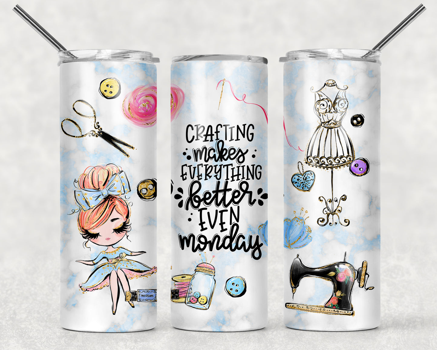 Vaso delgado a todo color - 20 oz - Elige tu diseño