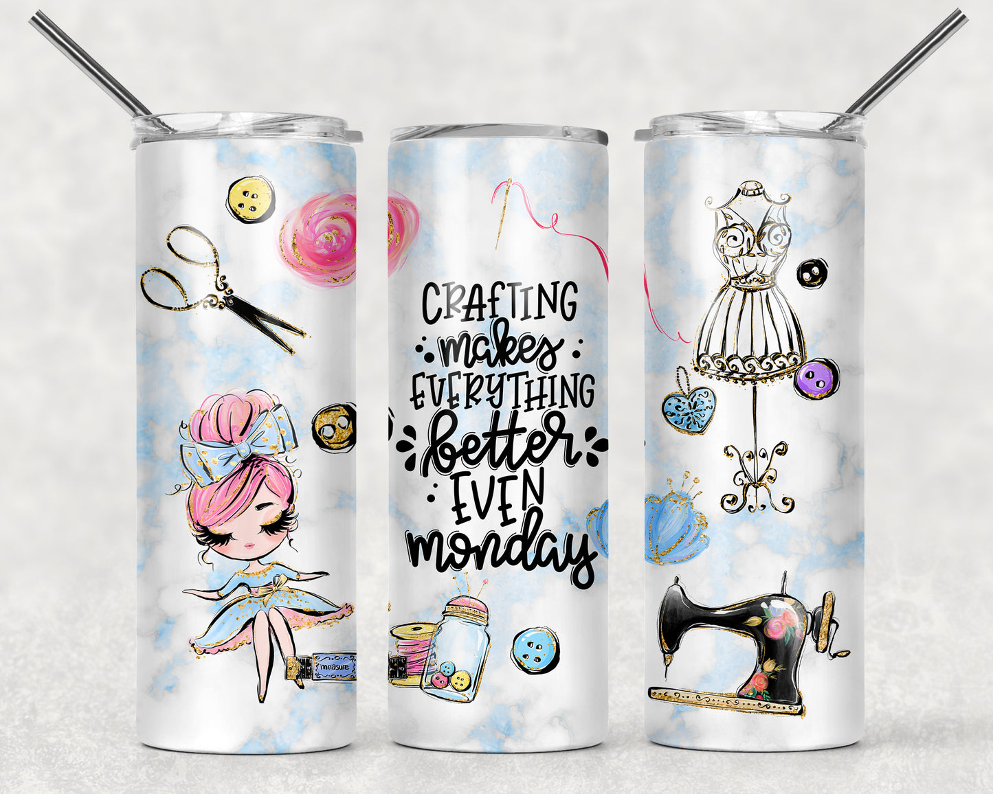 Vaso delgado a todo color - 20 oz - Elige tu diseño