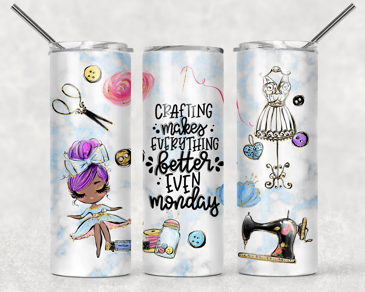 Vaso delgado a todo color - 20 oz - Elige tu diseño