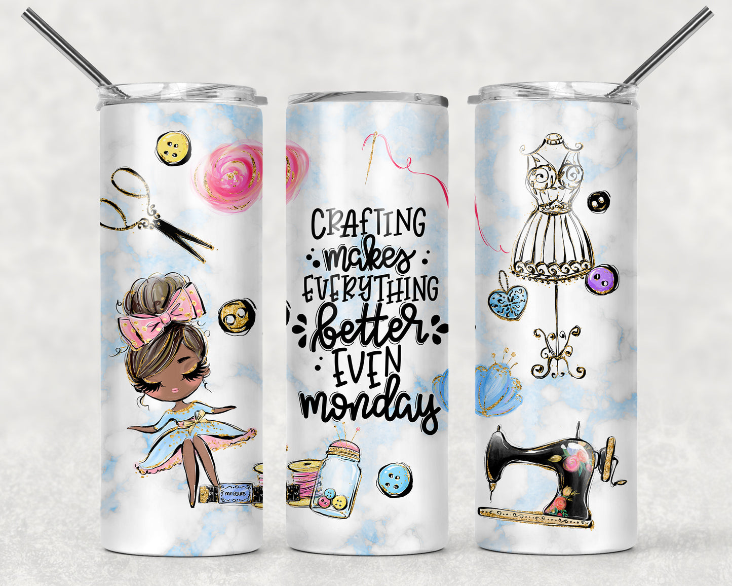 Vaso delgado a todo color - 20 oz - Elige tu diseño