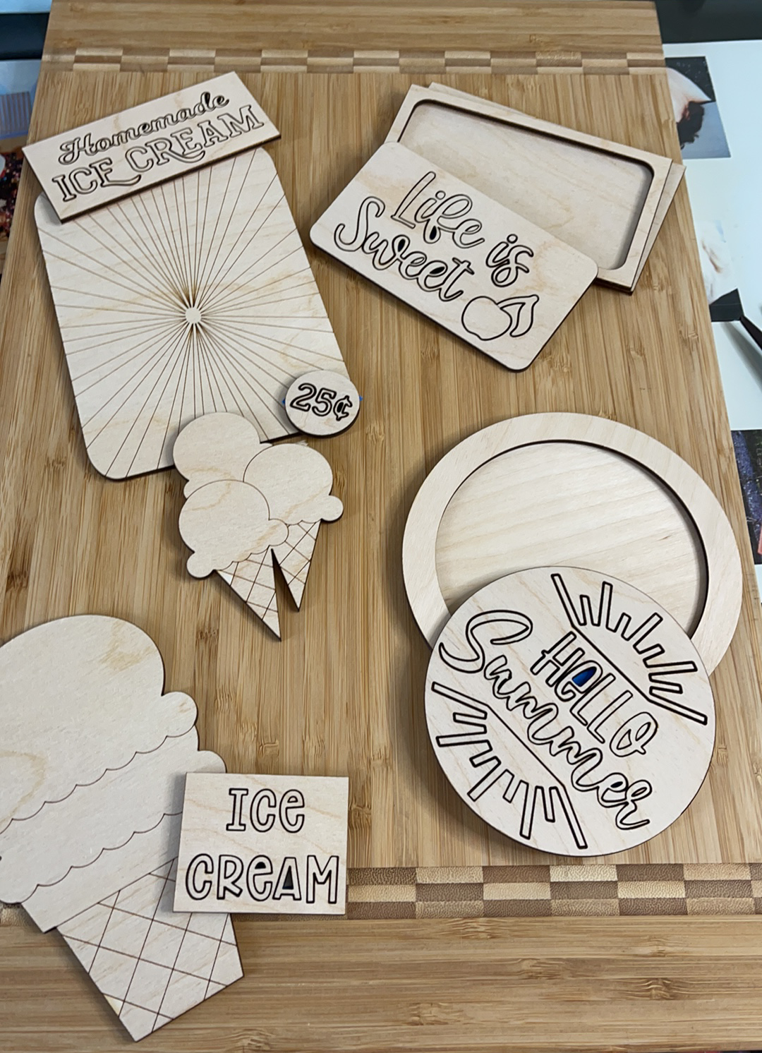 Hello Summer Ice Cream Tiered Tray Kit