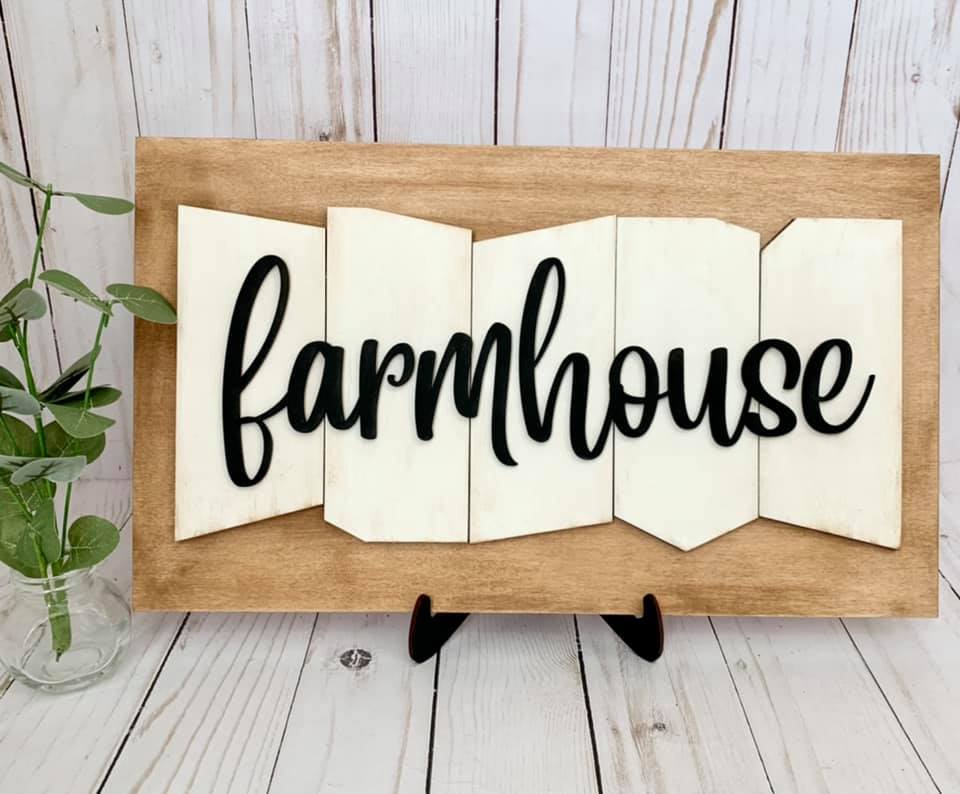 Double-Sided Simplify Sign Complete Decor Box