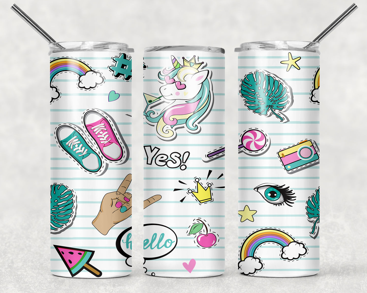 Vaso delgado a todo color - 20 oz - Elige tu diseño