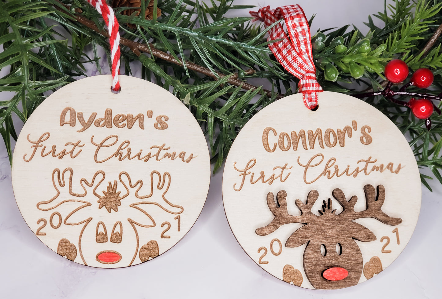 First Christmas Reindeer Ornament