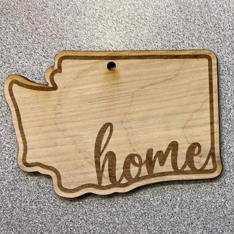 Home State Wood Engraved Ornament