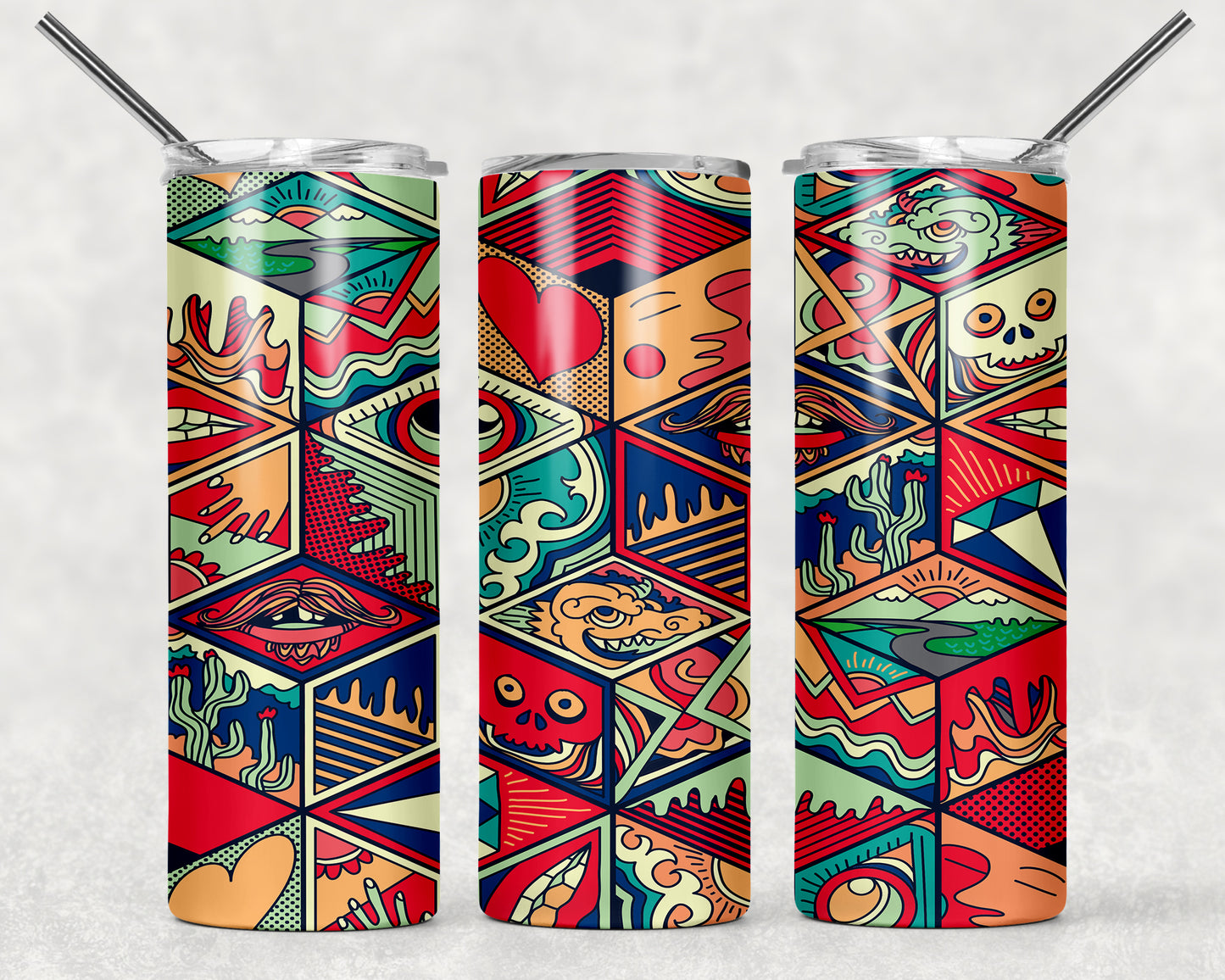 Vaso delgado a todo color - 20 oz - Elige tu diseño