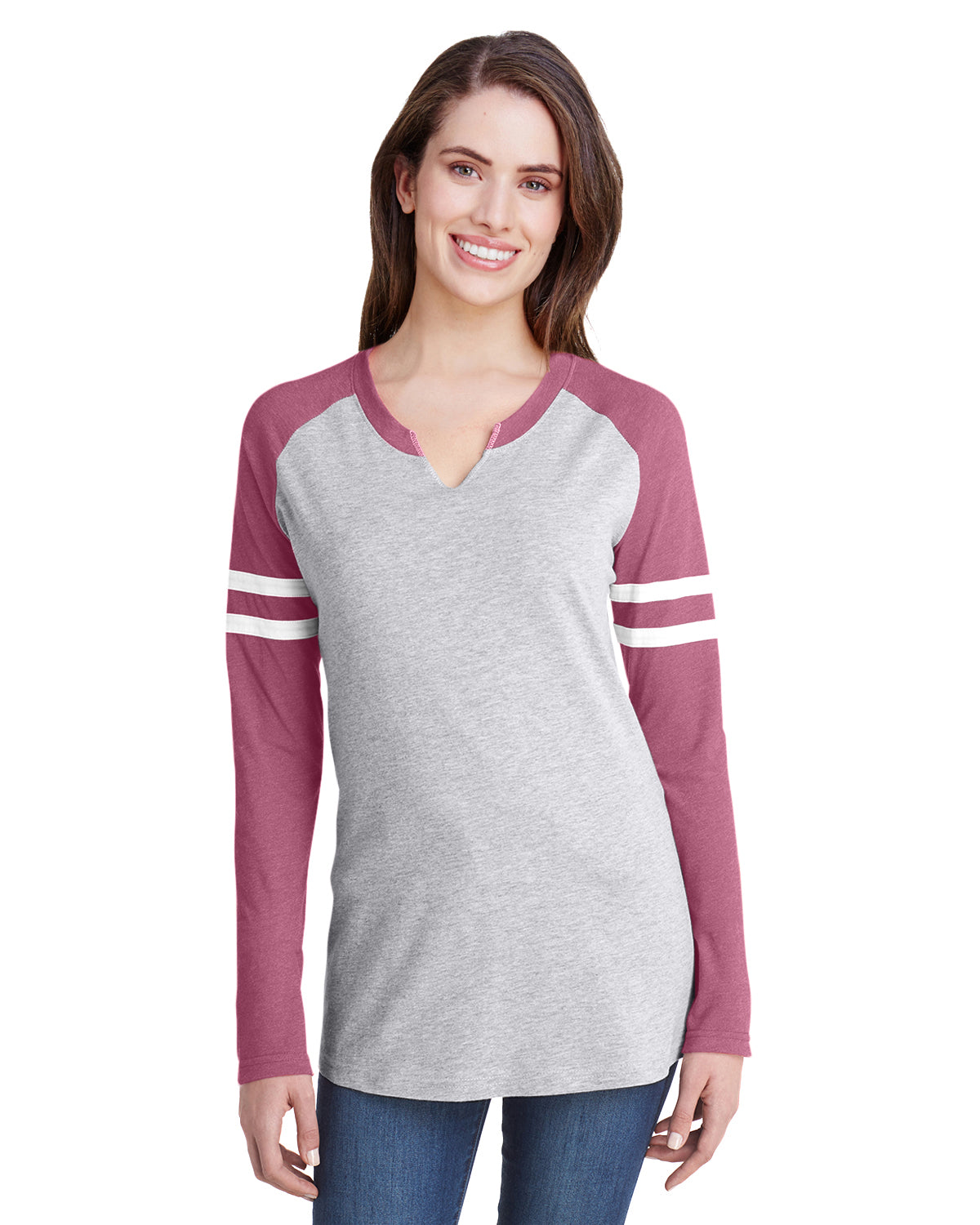 Camiseta de manga larga de jersey fino Gameday Mash-Up para mujer