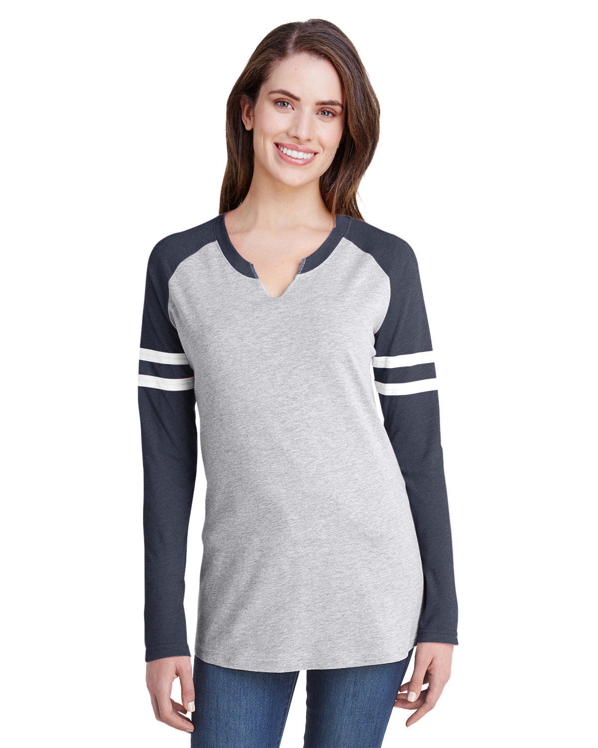 Camiseta de manga larga de jersey fino Gameday Mash-Up para mujer