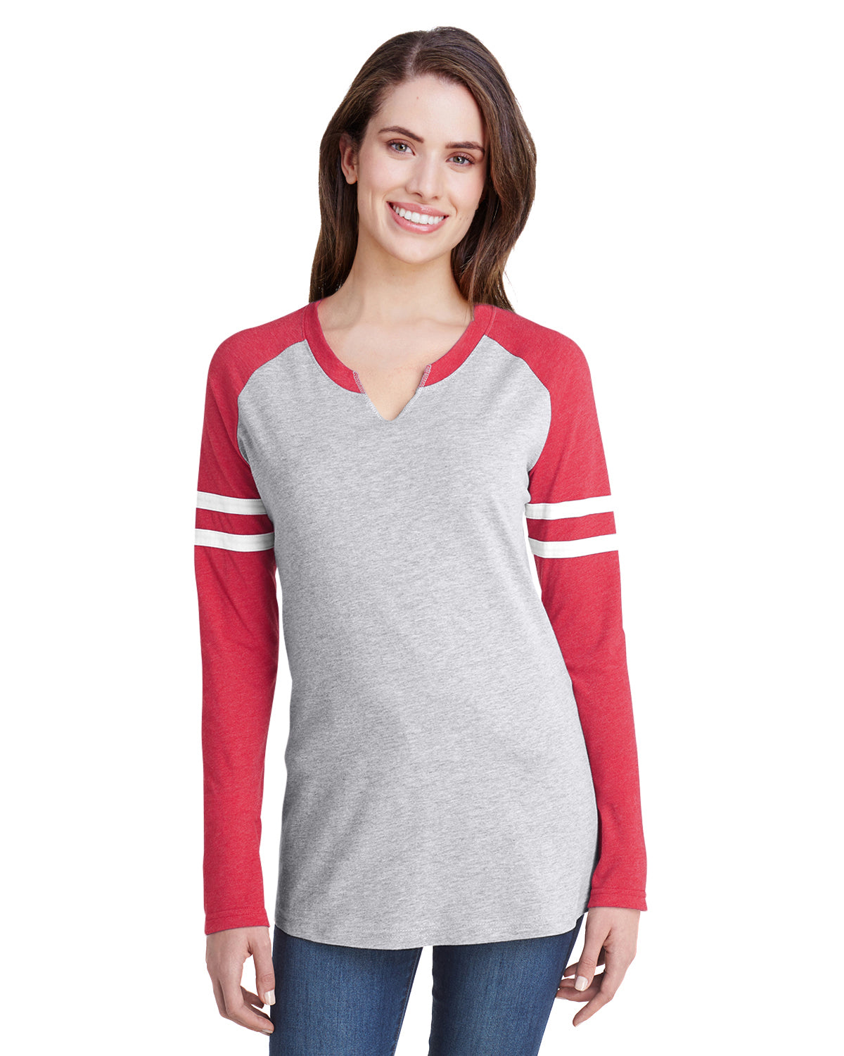 Camiseta de manga larga de jersey fino Gameday Mash-Up para mujer