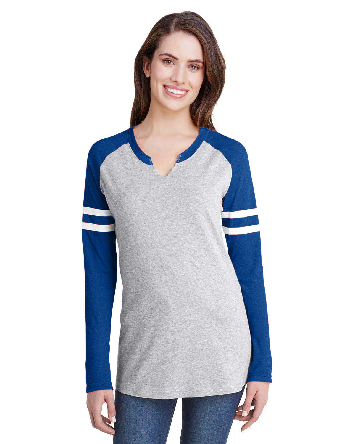 Camiseta de manga larga de jersey fino Gameday Mash-Up para mujer