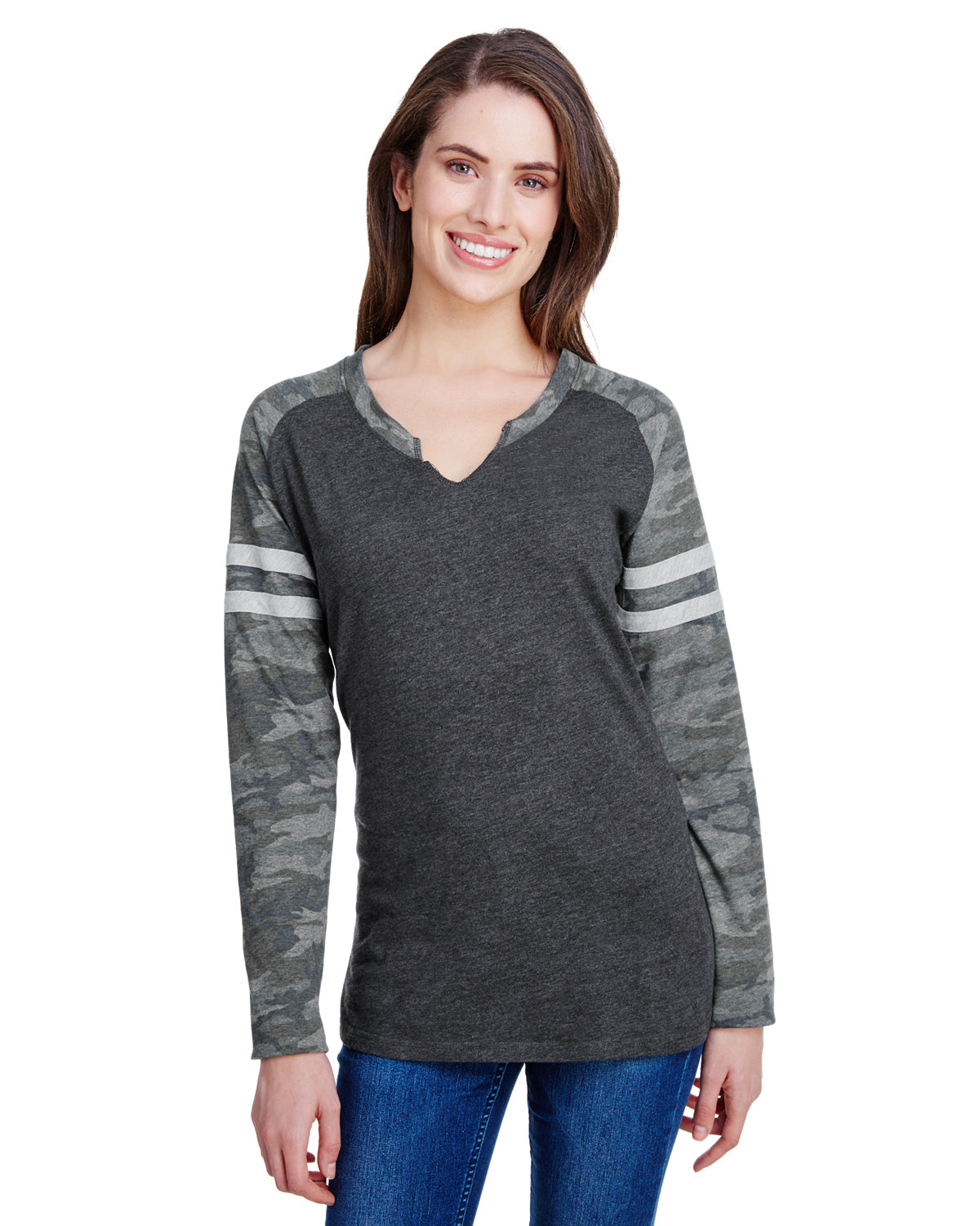 Camiseta de manga larga de jersey fino Gameday Mash-Up para mujer