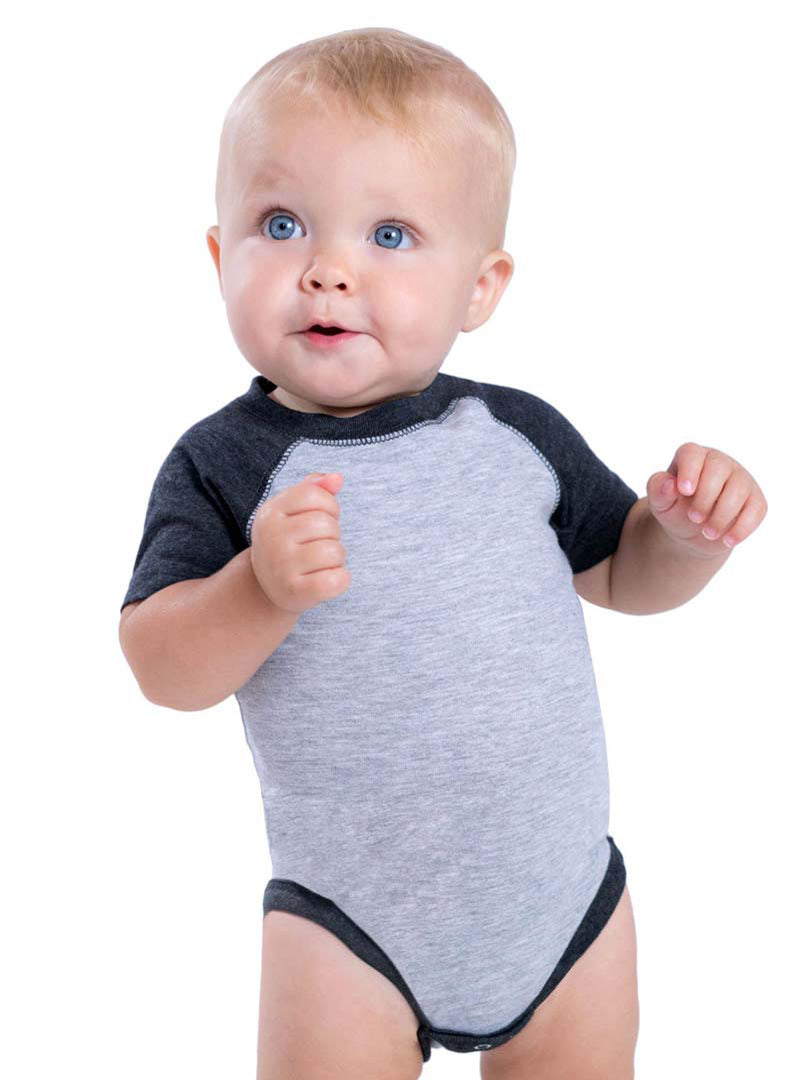Mono de béisbol con mangas raglán para bebé (6-24 meses)
