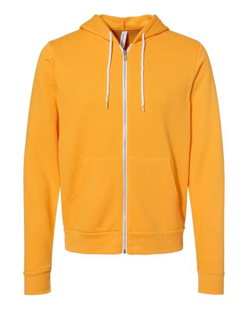 Unisex Sponge Fleece Full-Zip Hoodie - 3739 (SOLIDS)