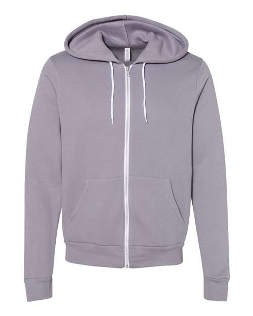 Unisex Sponge Fleece Full-Zip Hoodie - 3739 (SOLIDS)