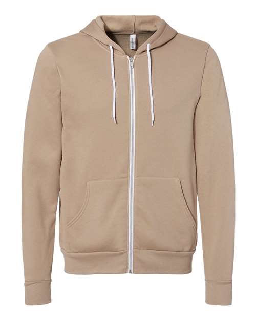 Unisex Sponge Fleece Full-Zip Hoodie - 3739 (SOLIDS)