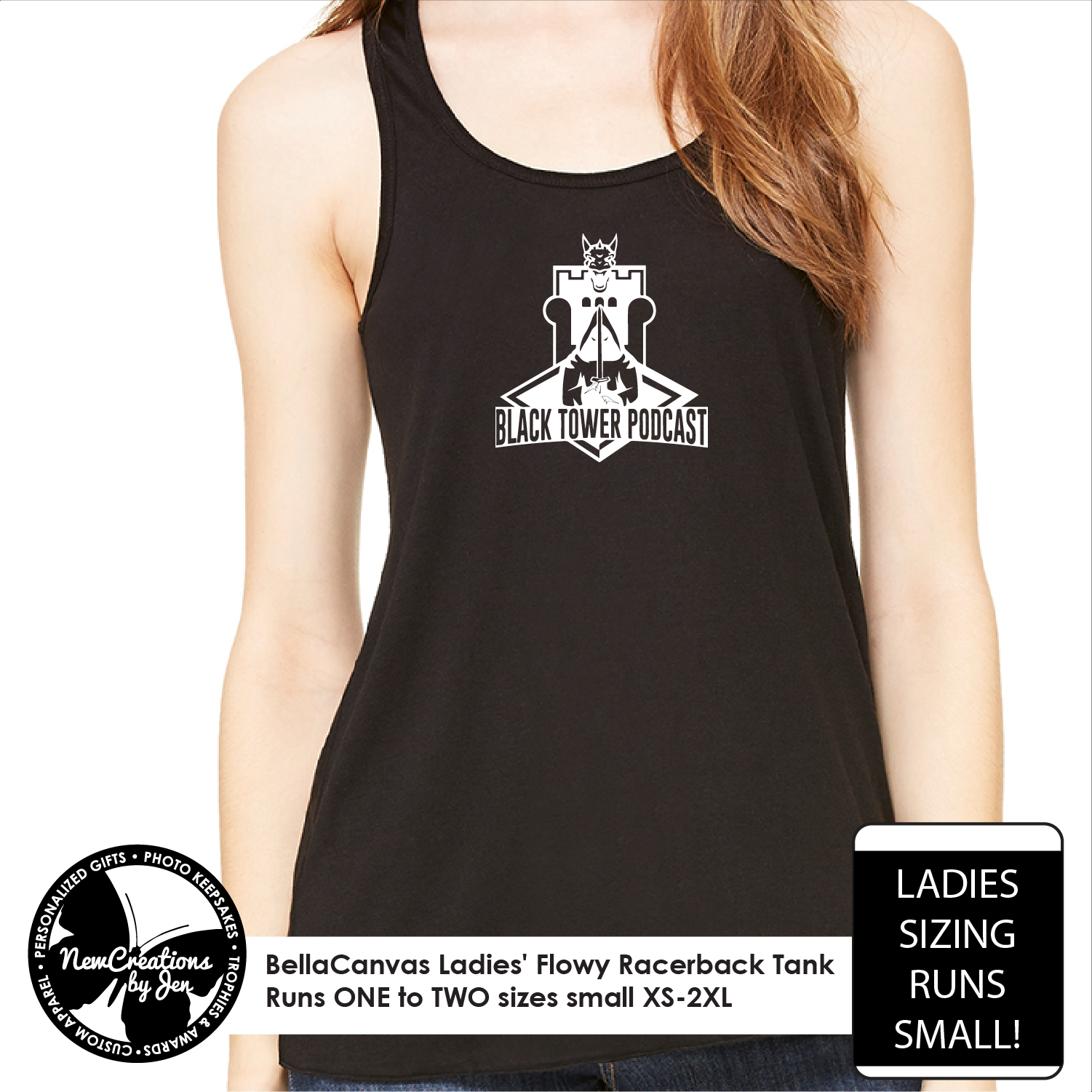 Ladies flowy 2025 racerback tank