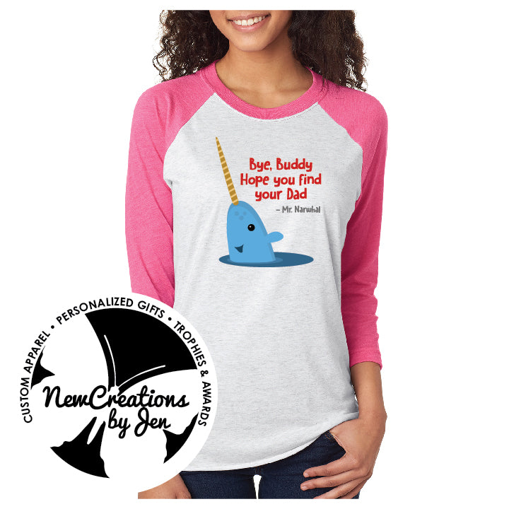 Bye Buddy Unisex Baseball/Raglan T-Shirt