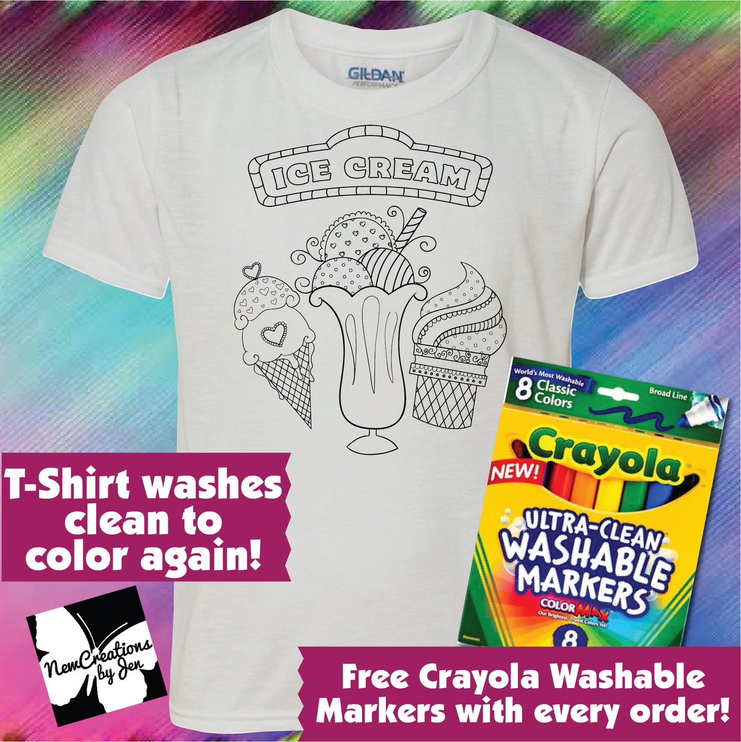 Fun Coloring Shirts COLOR • WASH • REPEAT