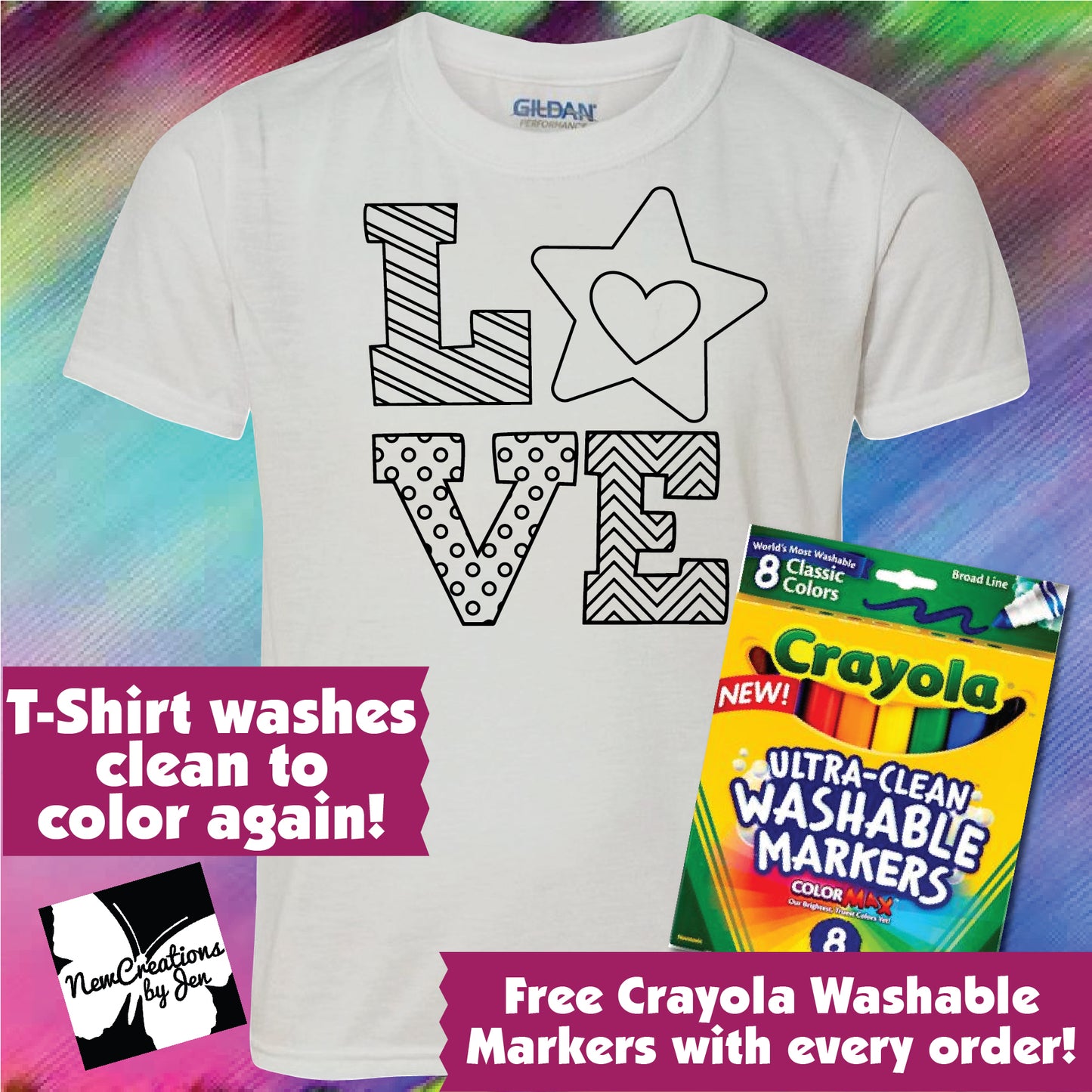 Fun Coloring Shirts COLOR • WASH • REPEAT