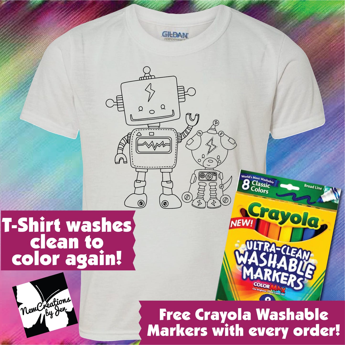 Fun Coloring Shirts COLOR • WASH • REPEAT