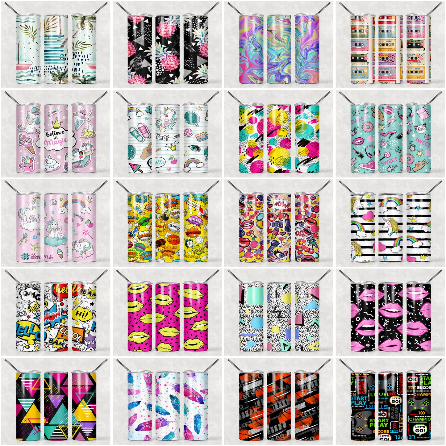 Vaso delgado a todo color - 20 oz - Elige tu diseño