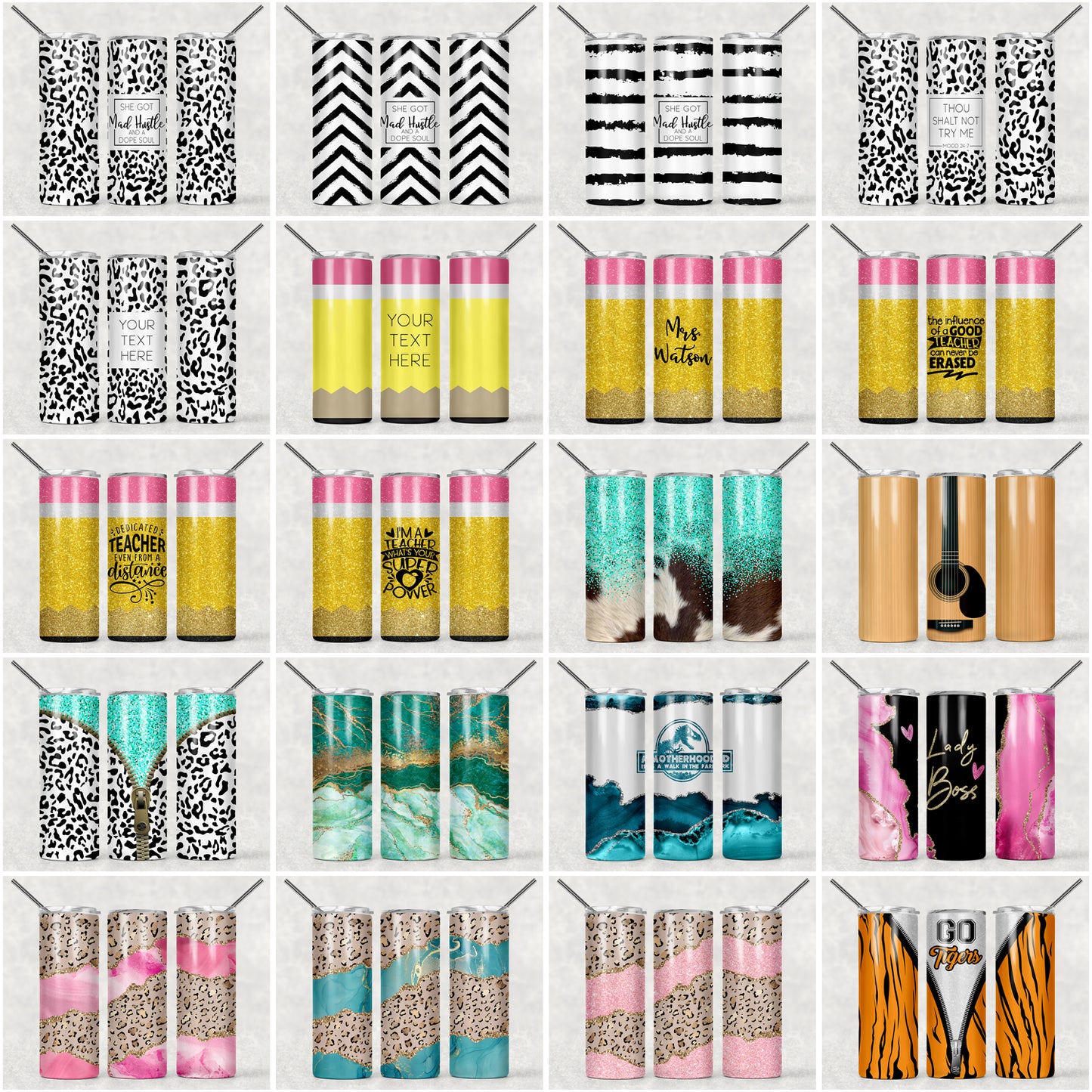 Vaso delgado a todo color - 20 oz - Elige tu diseño
