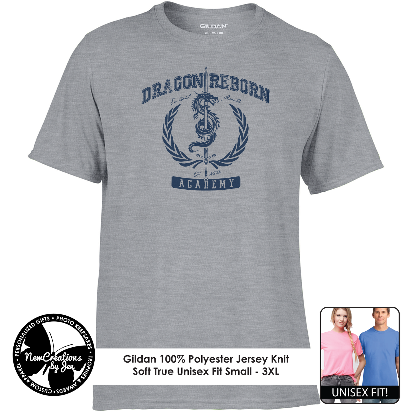 Dragon Reborn Academy - Wheel of Time Inspired Souvenir Lightweight Tees