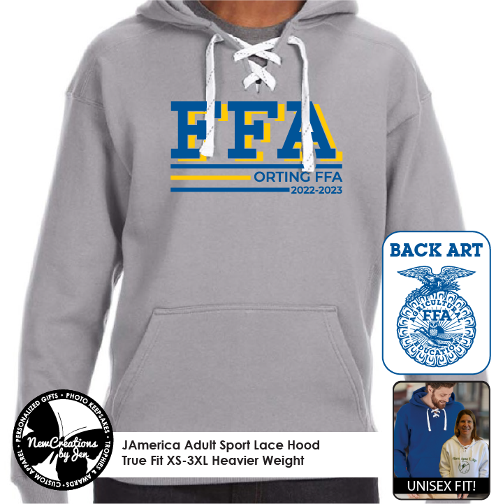 FFA Premium Sport Lace Hooded Sweatshirt New Creations By Jen