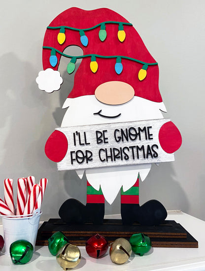 I'll be Gnome for Christmas - Ready to Paint Shelf Sitter