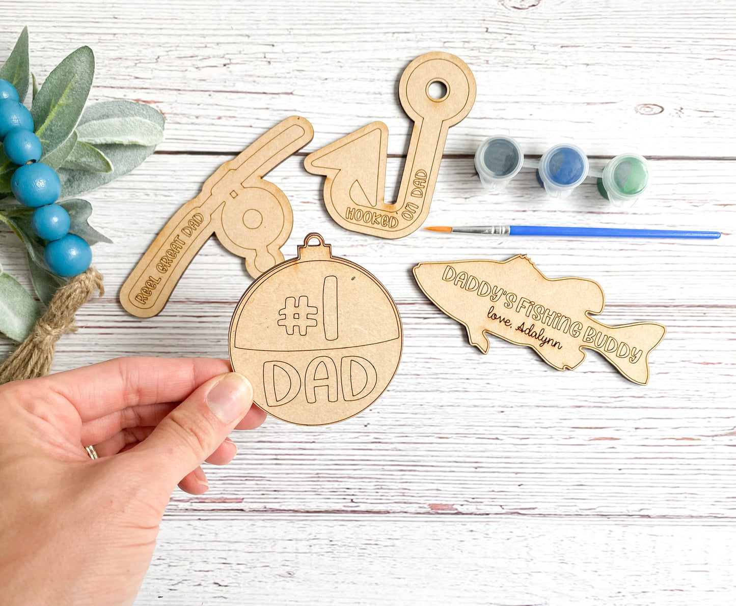 Daddy's Fishing Buddy - Ready to Paint Kit - FREE PERSONALIZATION