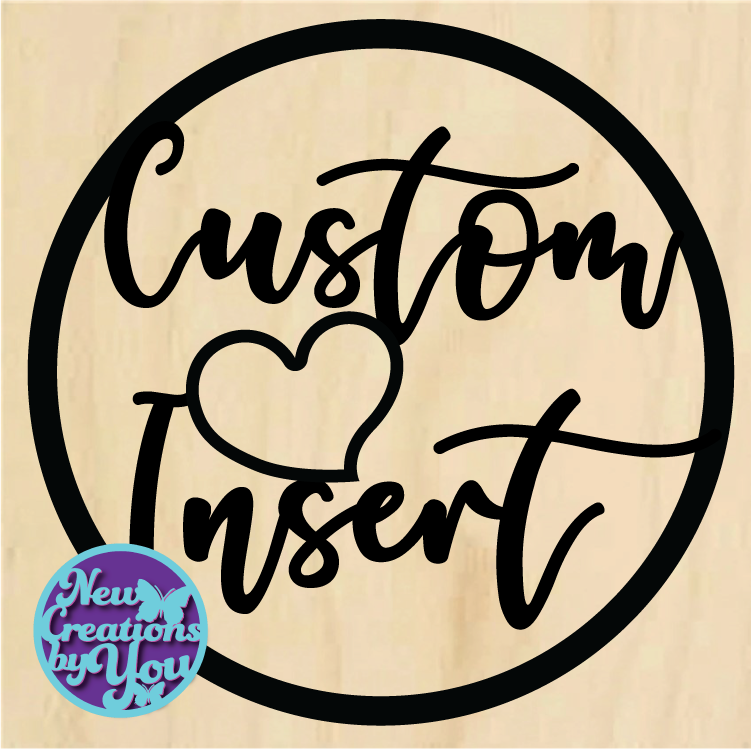 Inserto redondo personalizado listo para pintar